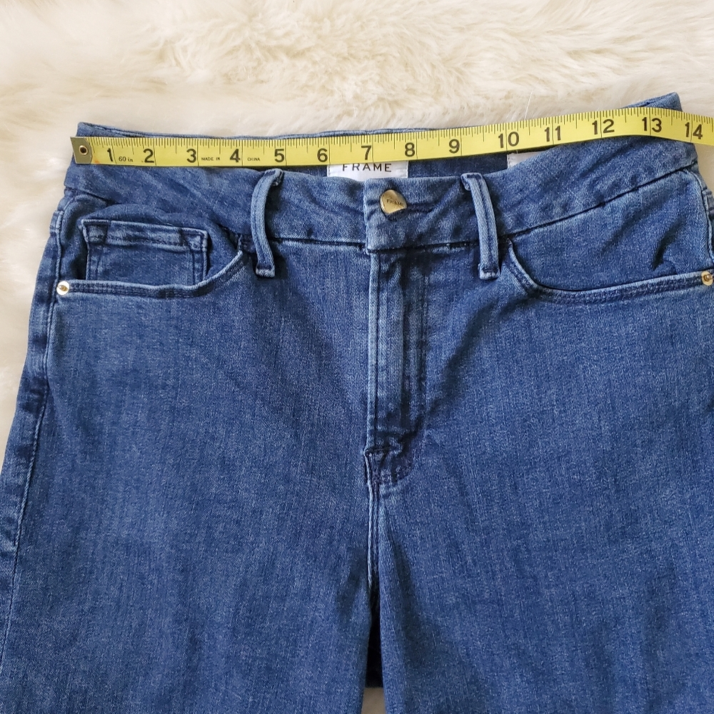Frame Le Crop Mini Boot Jeans In Kinley Wash Size 29 SHORT - Picture 8 of 12